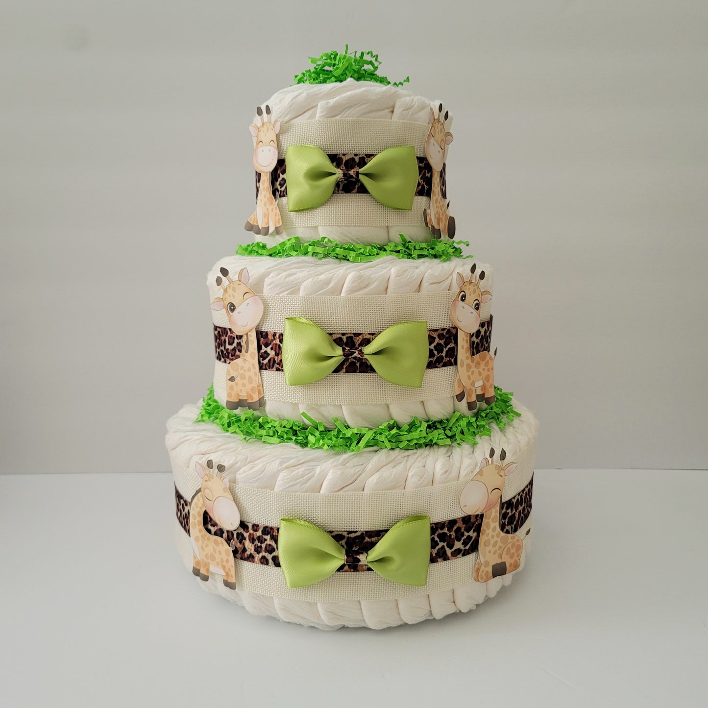 Baby Giraffe Neutral Baby SHower Diaper Cake Boy Girl