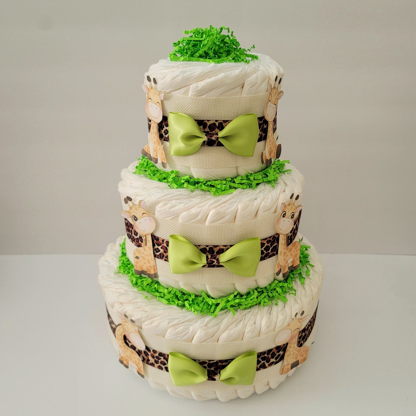 Baby Giraffe Neutral Baby SHower Diaper Cake Boy Girl