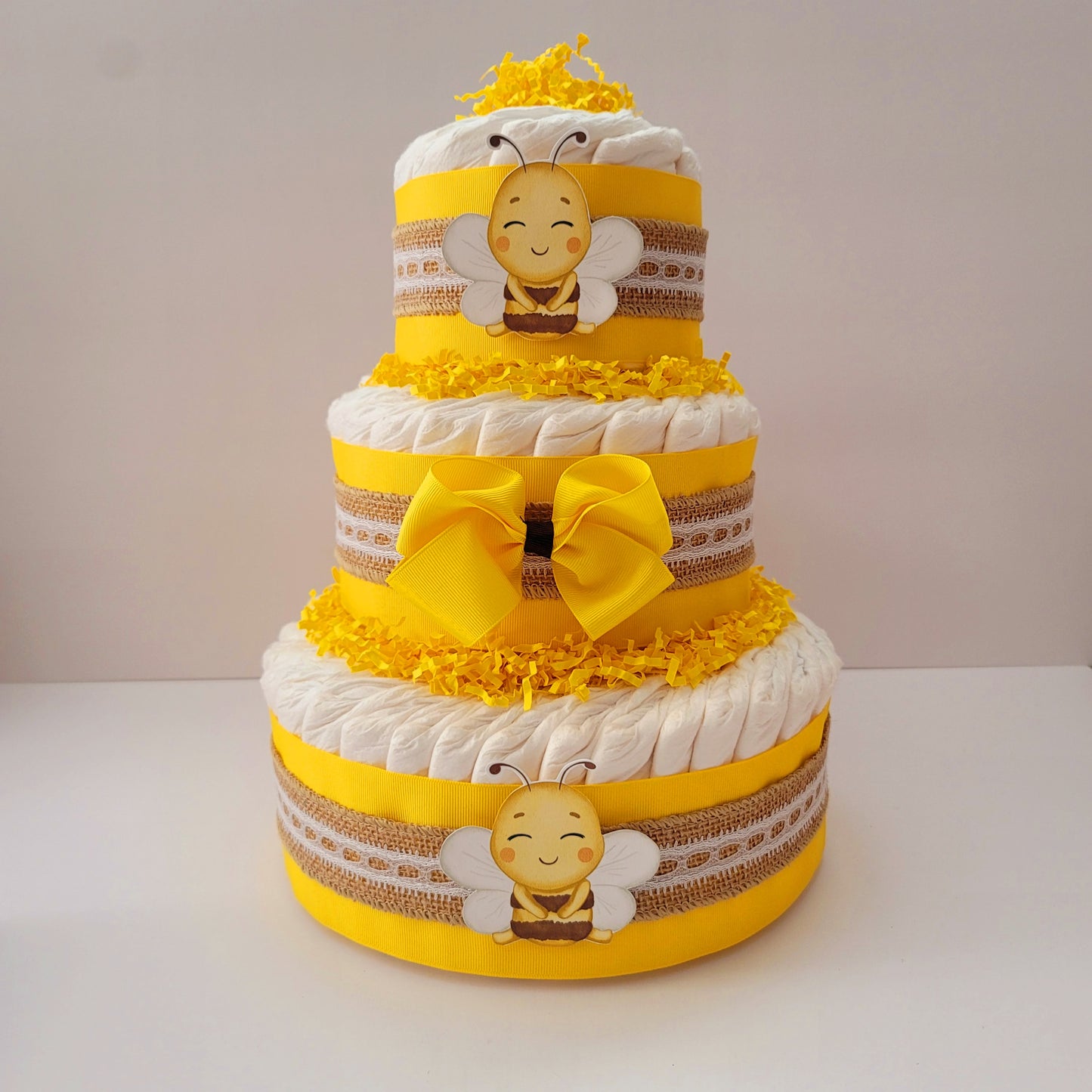 Mom To Bee Baby Shower Neutral Diaper Cake