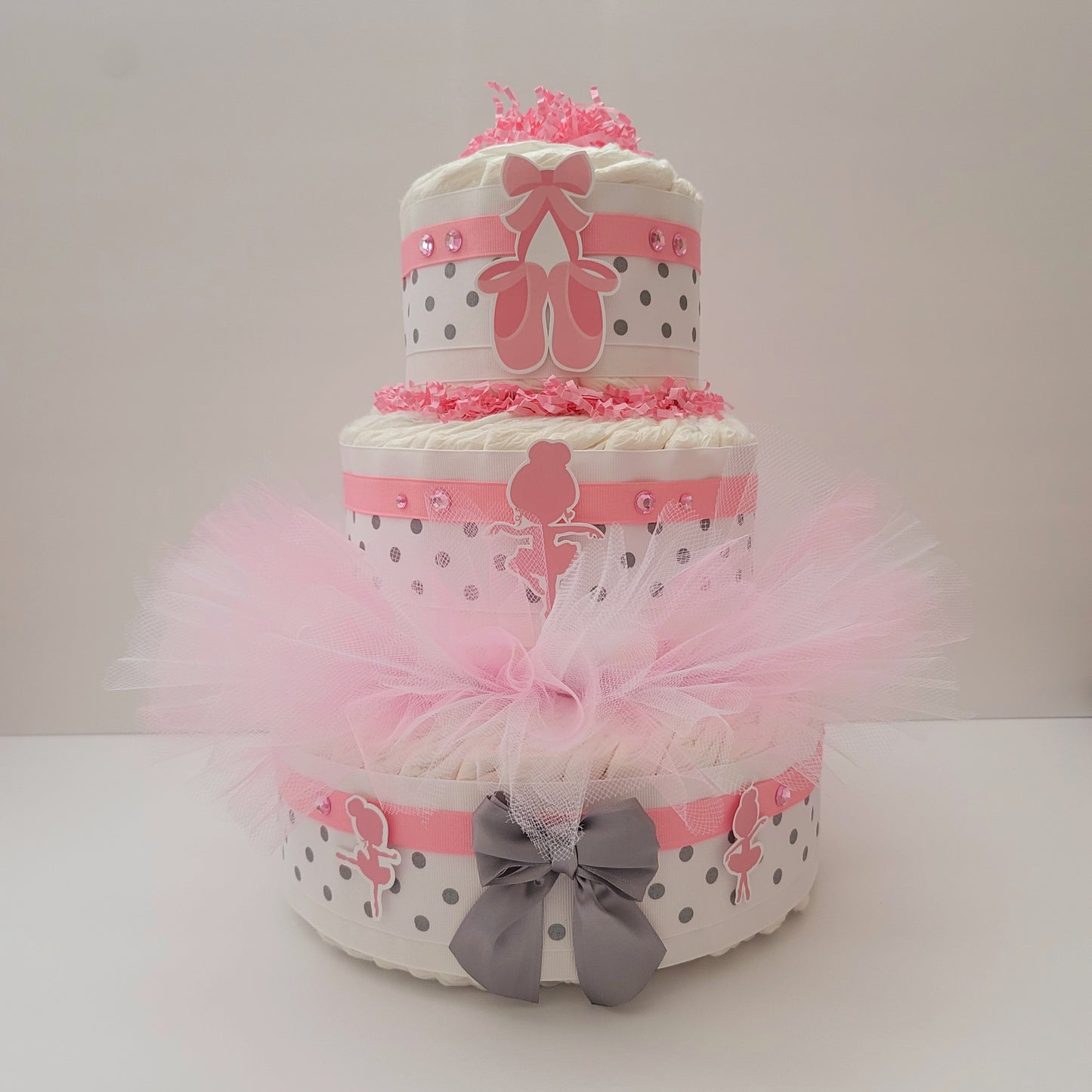 Elegant Tutu Ballerina Diaper Cake