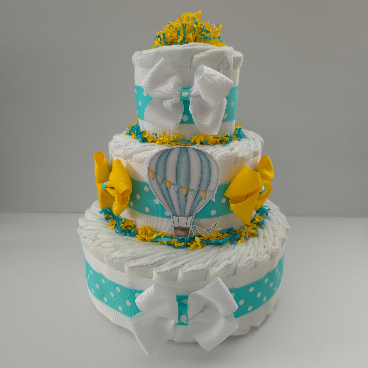 Hot Air Balloon Baby Shower Diaper Cake Gift Decoration Newborn present