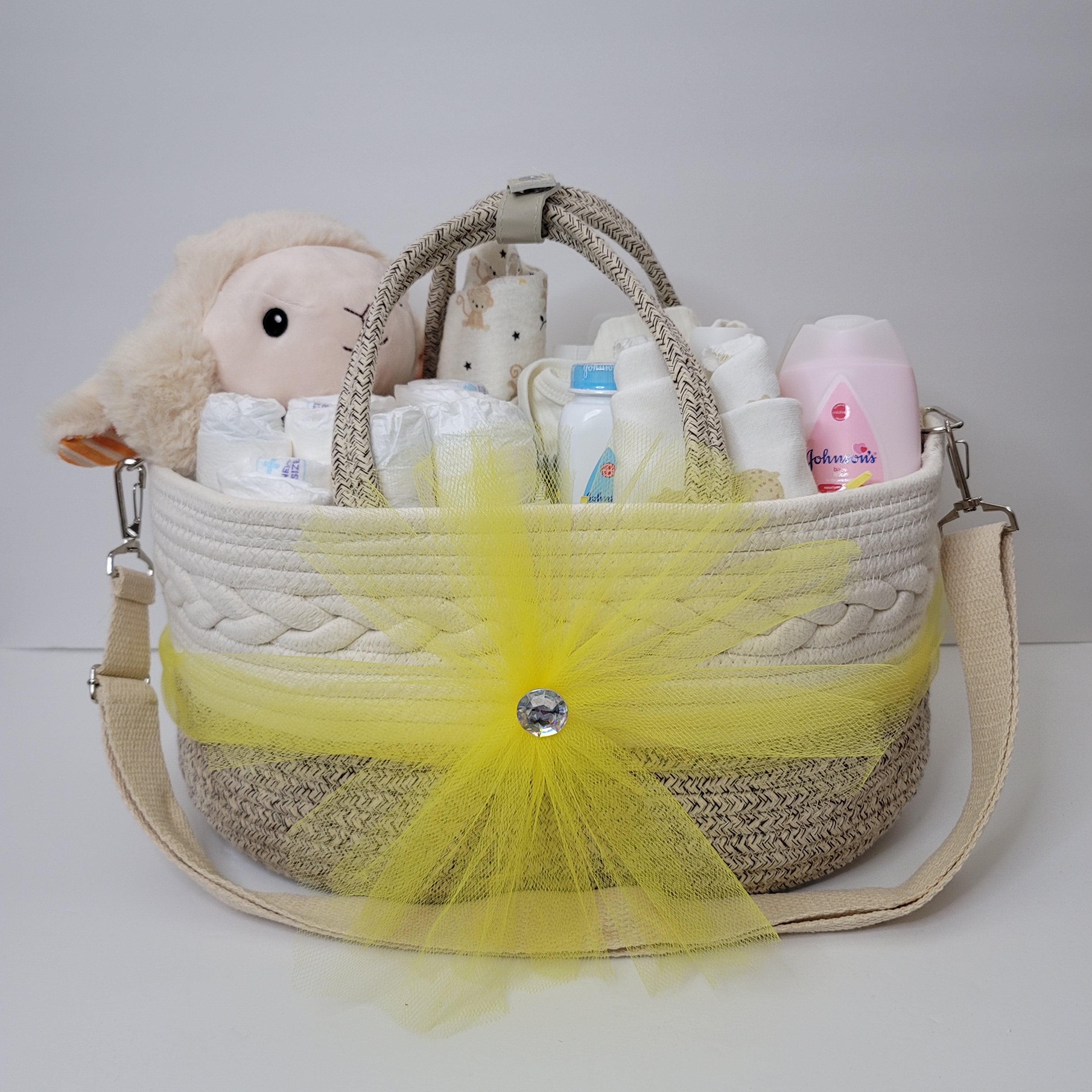 Nursery Storage Basket, Diaper Caddy Organizer, Nursery Oval