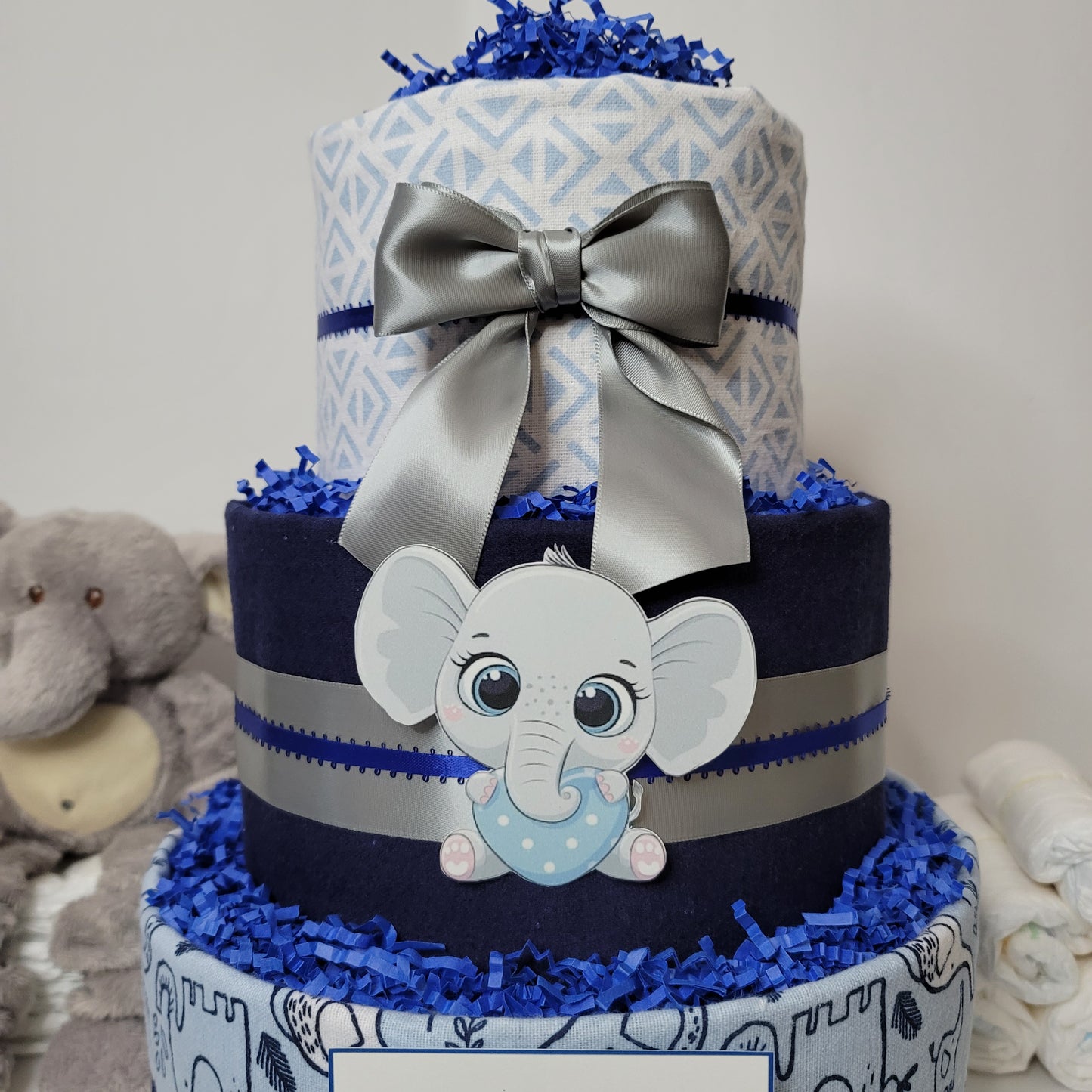 Baby Elephant Baby Shower Diaper Cake