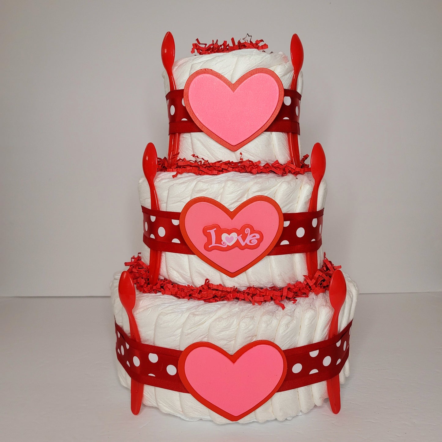 Valentine's Day Be Mine Baby Shower Diaper Cake