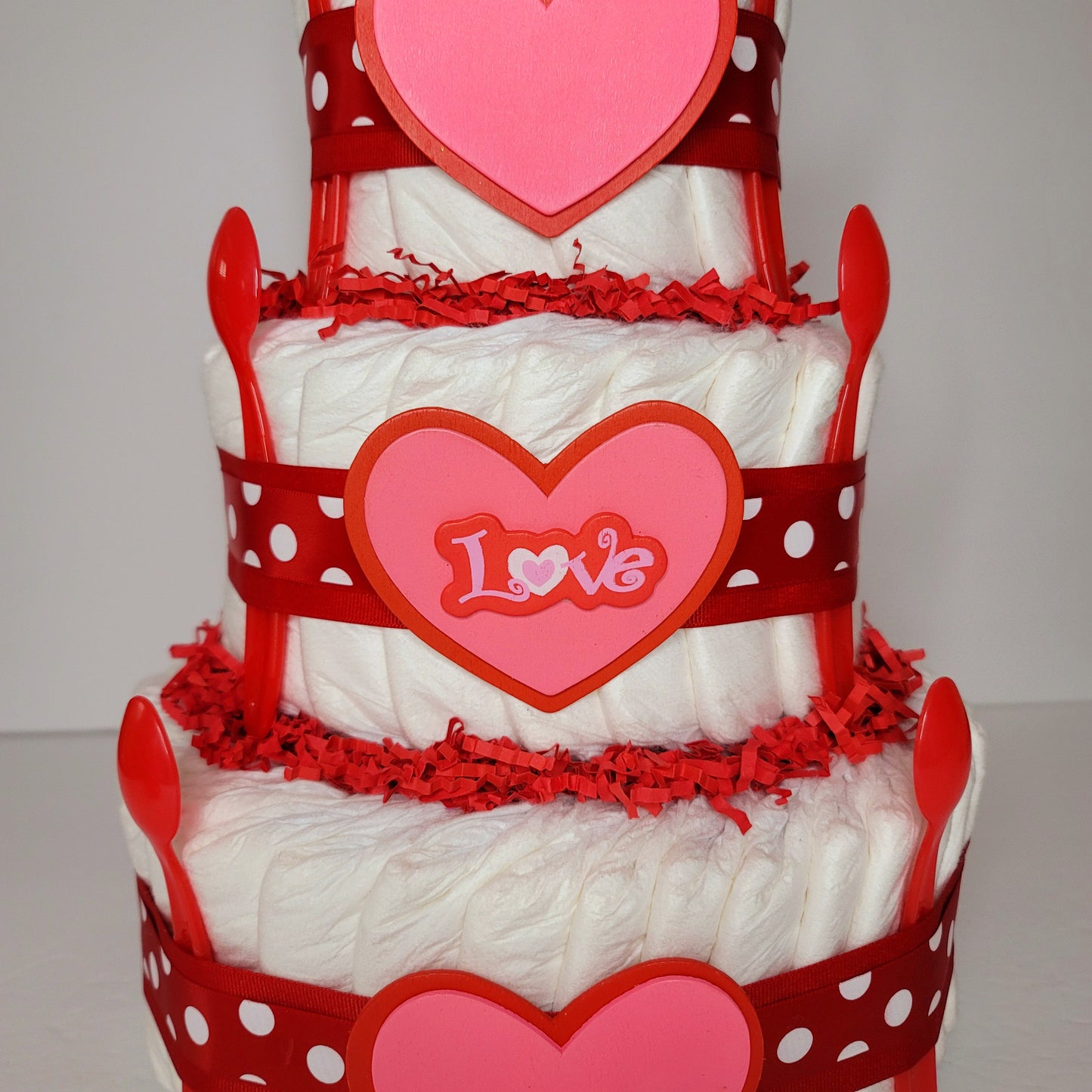 Valentine's Day Be Mine Baby Shower Diaper Cake