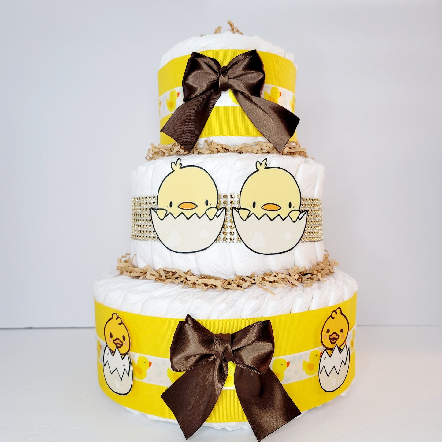Twin Ducklings Baby Girl Baby Boys Diaper Cake