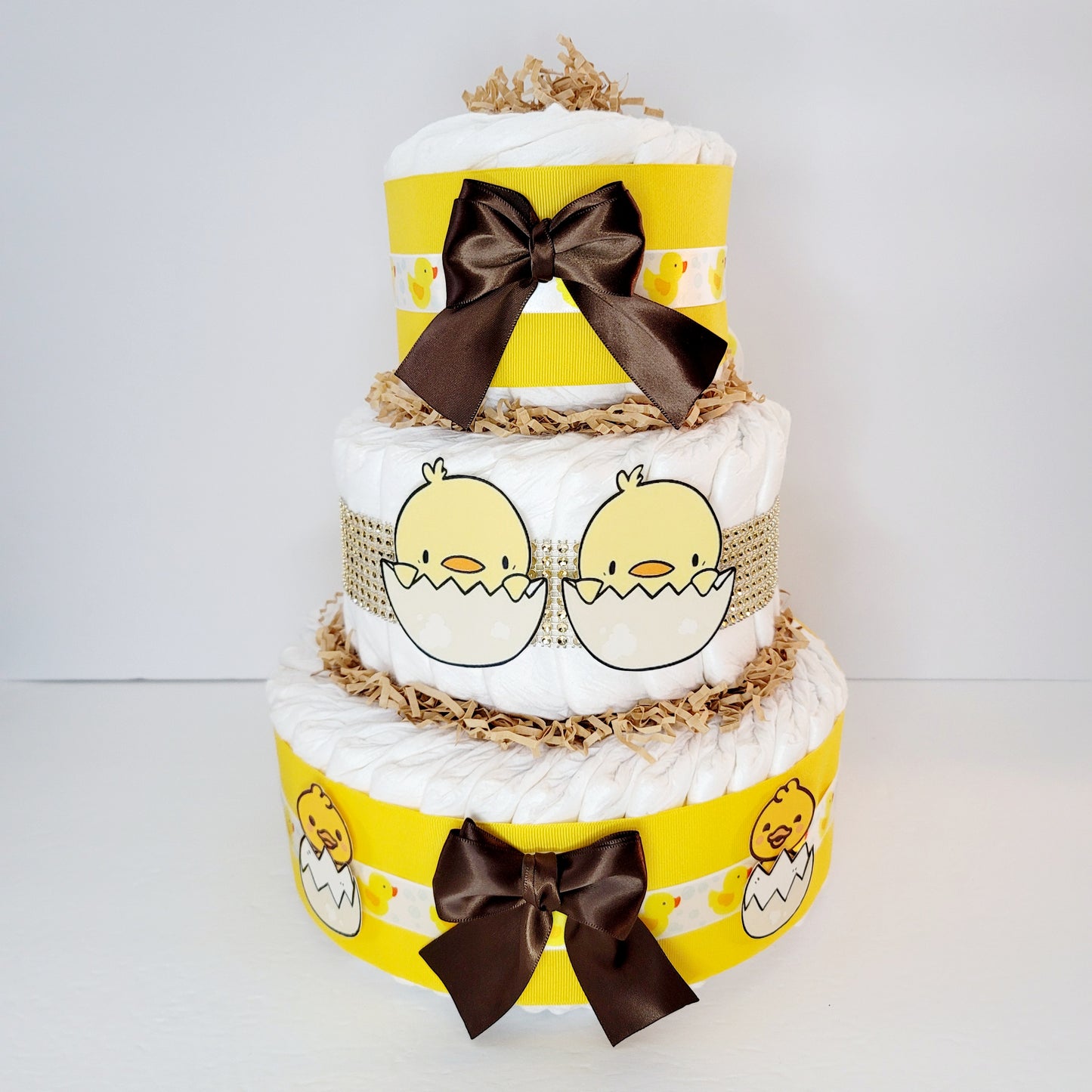 Twin Ducklings Baby Girl Baby Boys Diaper Cake
