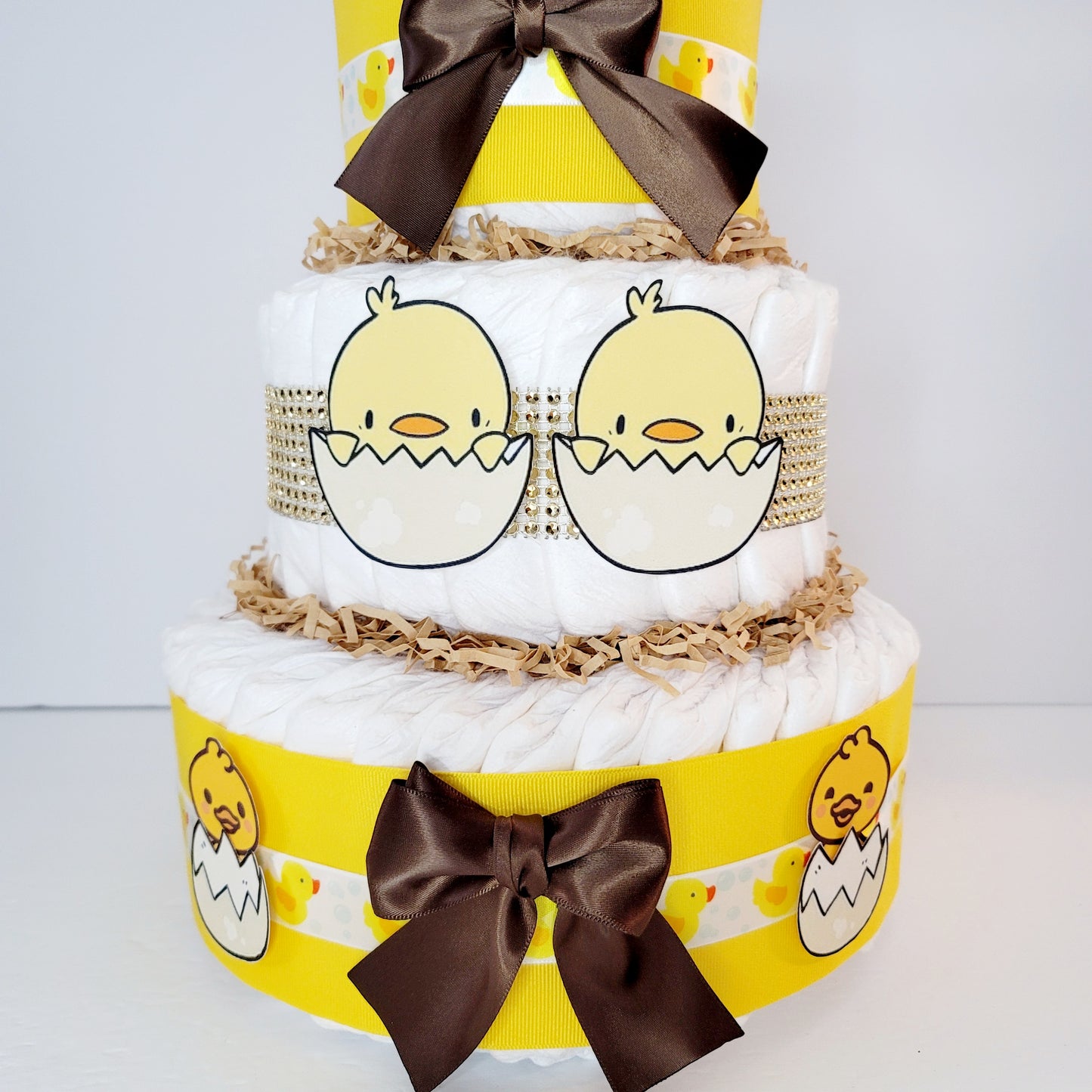 Twin Ducklings Baby Girl Baby Boys Diaper Cake