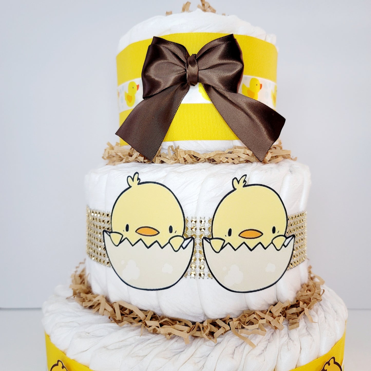 Twin Ducklings Baby Girl Baby Boys Diaper Cake