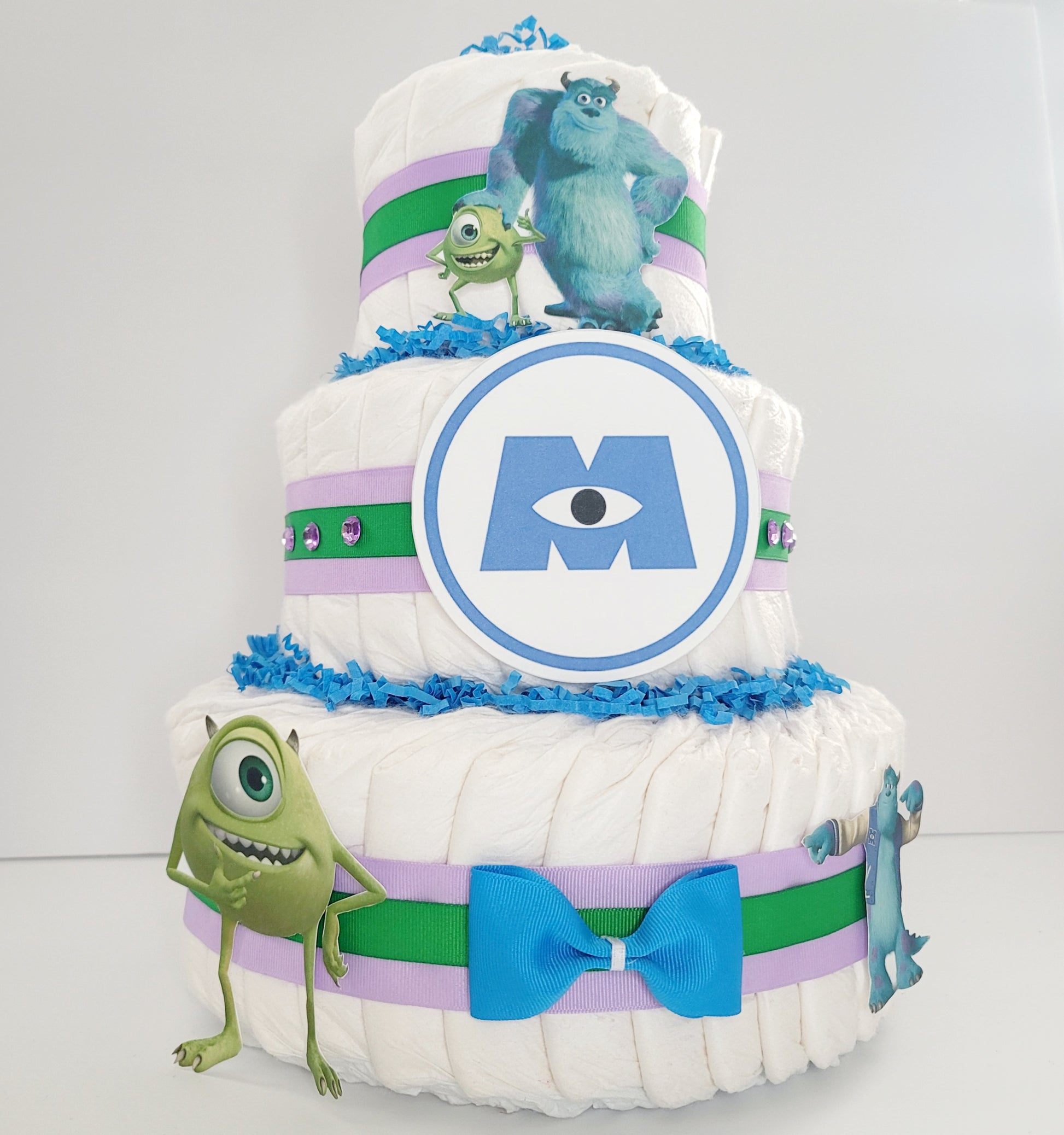 monsters inc cake Monsters Baby Shower Diaper Cake