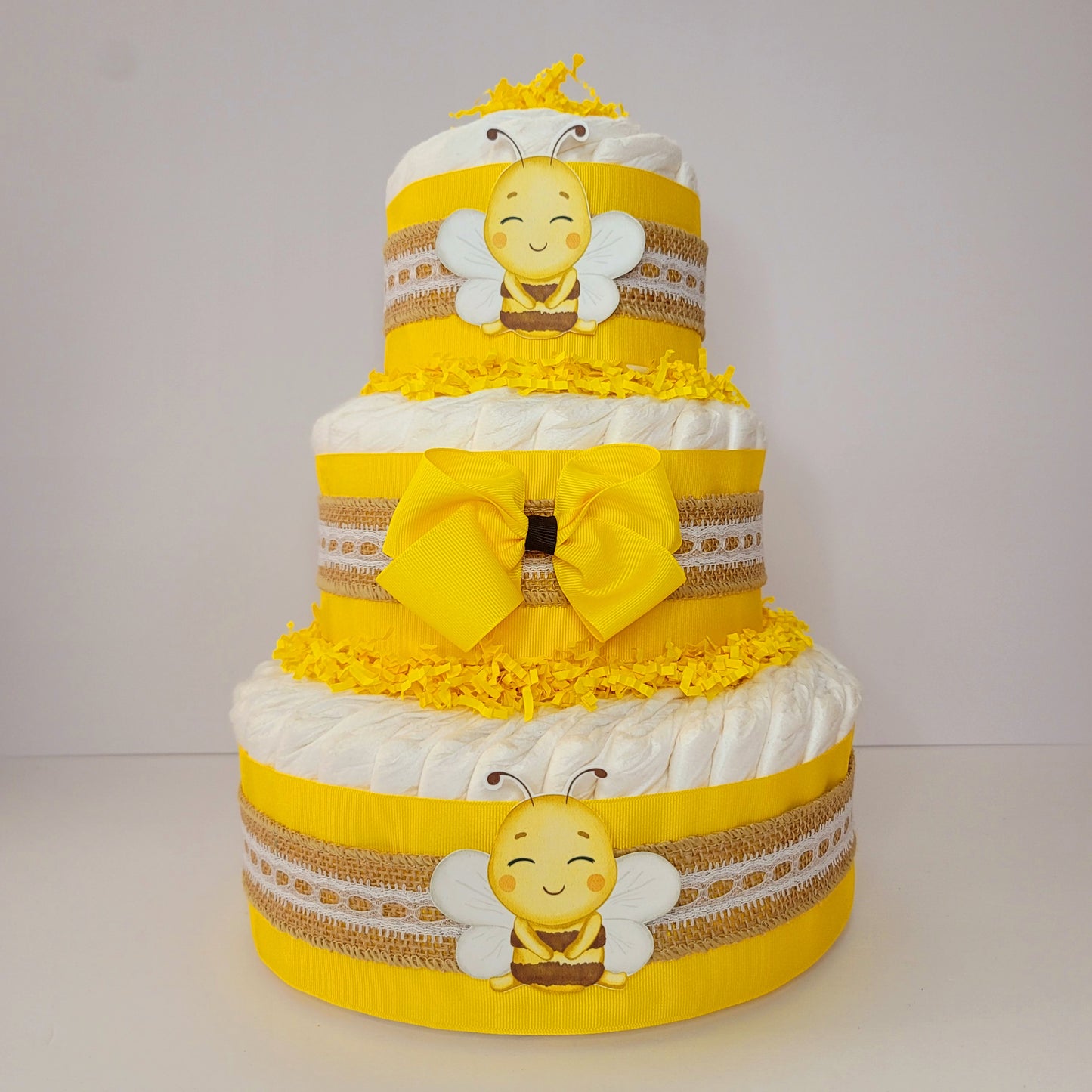 Mom To Bee Baby Shower Neutral Diaper Cake