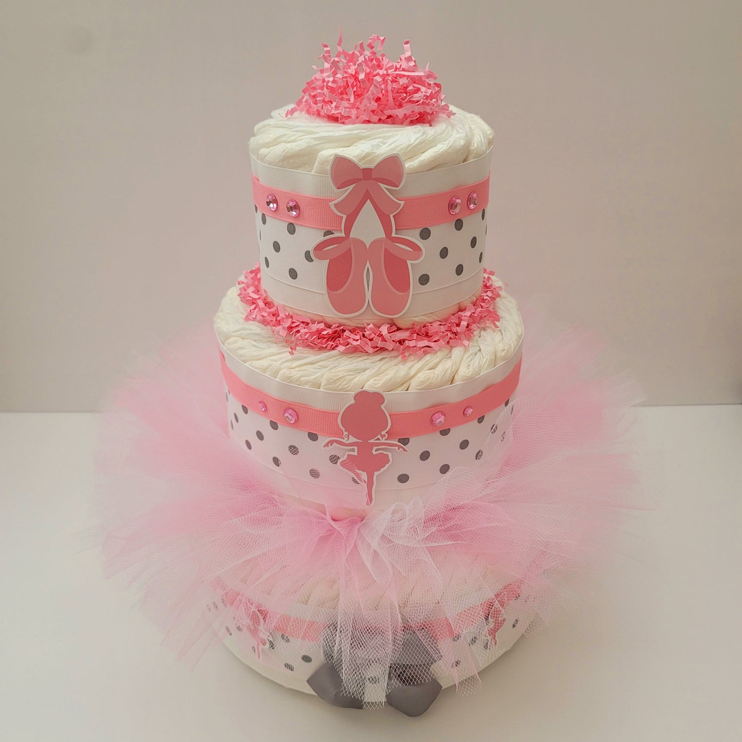 Elegant Tutu Ballerina Diaper Cake