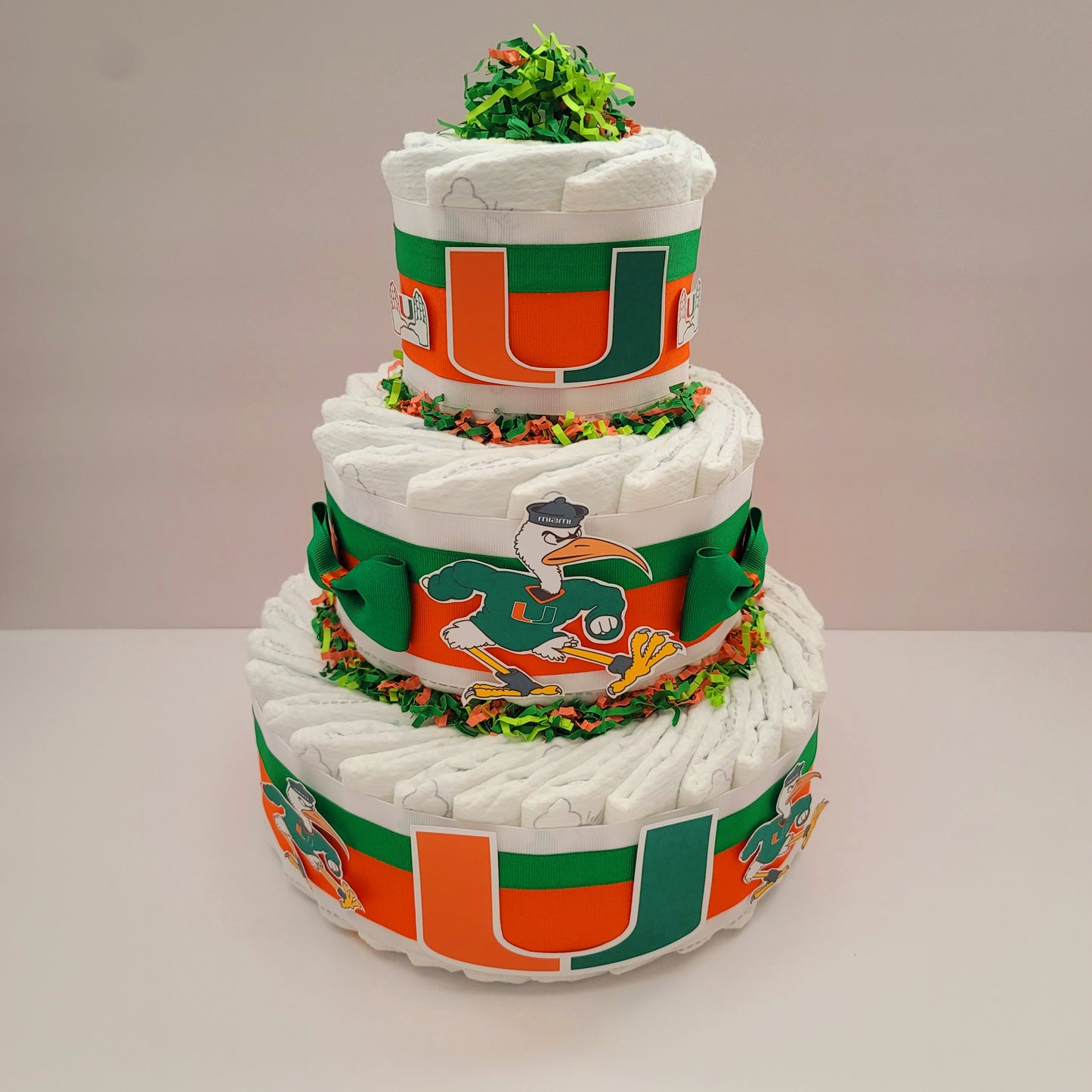 UM Football Diaper Cake