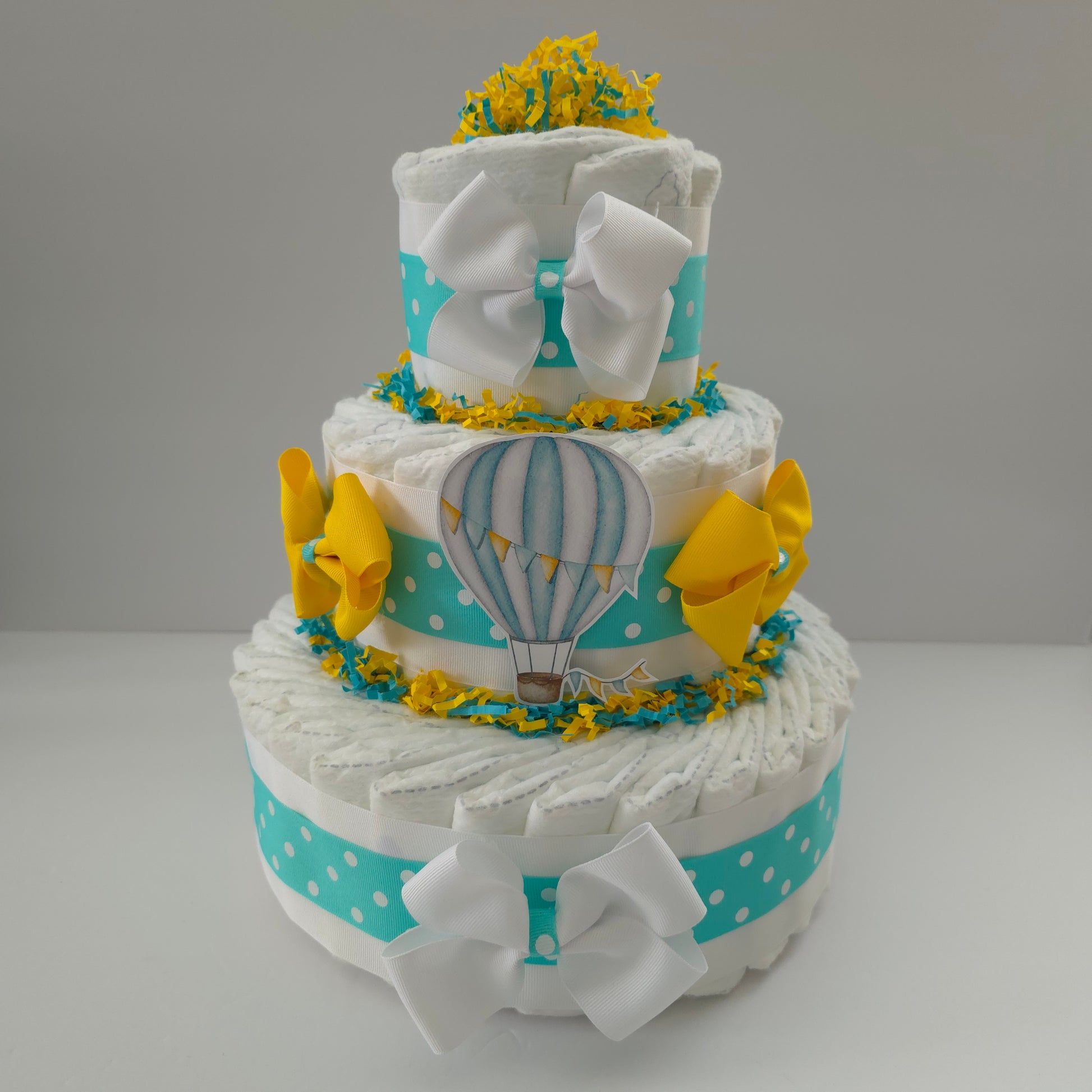 Hot Air Balloon Baby Shower Diaper Cake Gift Decoration Newborn present 