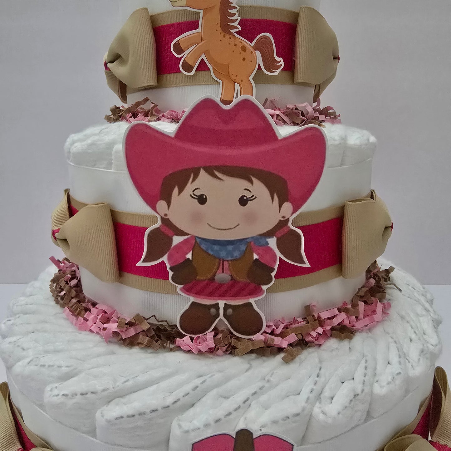 Little Cowgirl Princess Diaper Cake