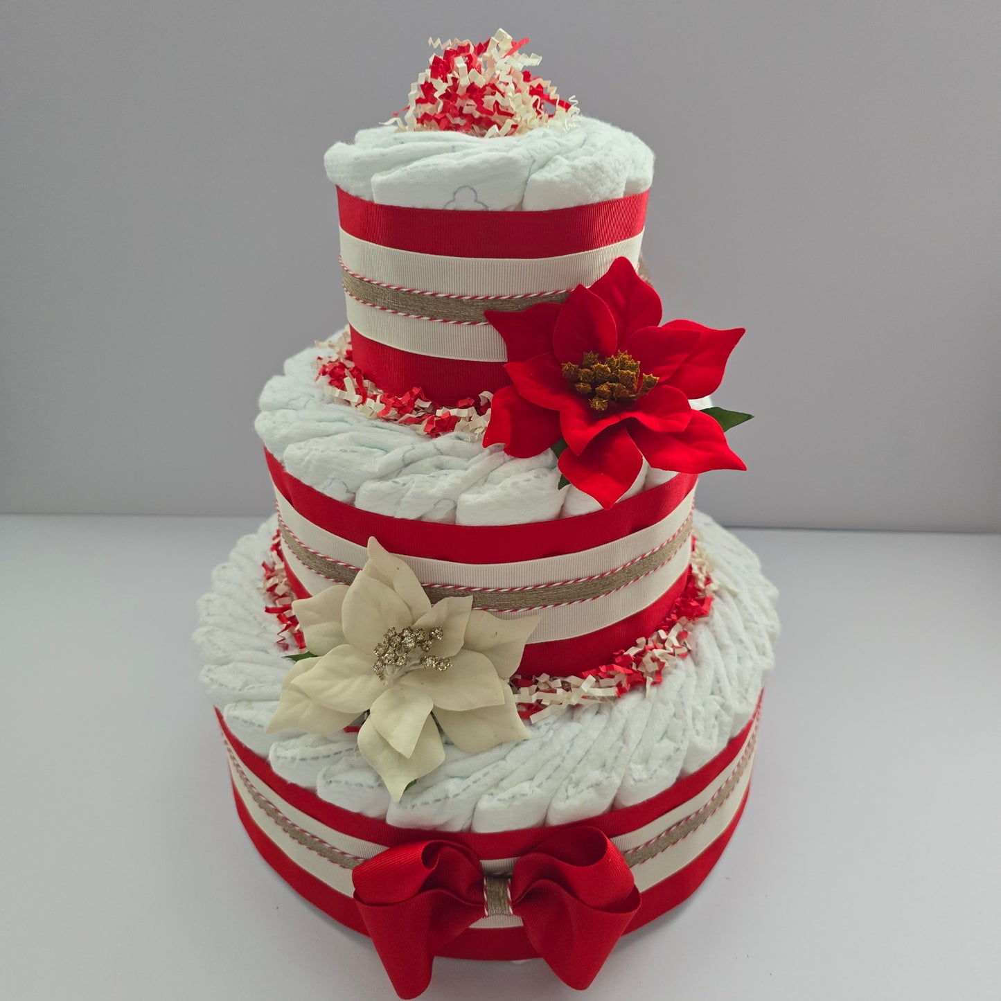 Sweet Holiday Wishes Diaper Cake