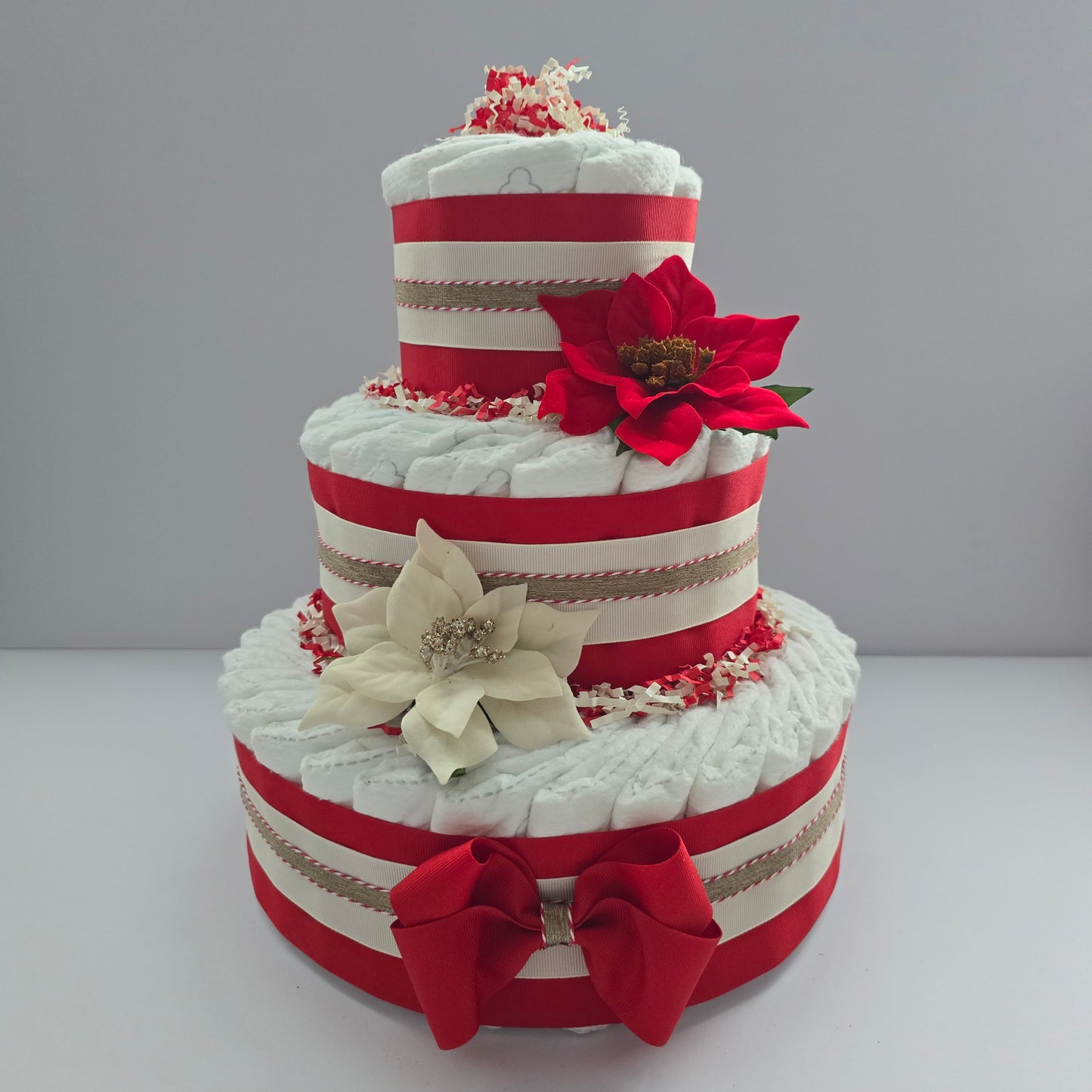 Sweet Holiday Wishes Diaper Cake