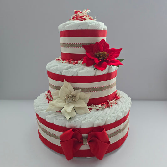 Sweet Holiday Wishes Diaper Cake