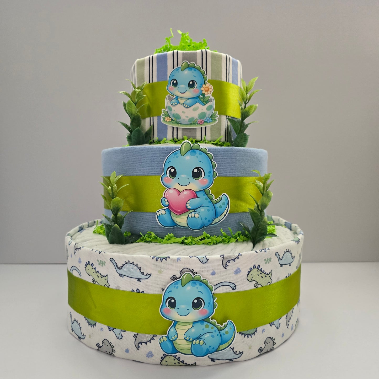 Adorable Dinosaur Diaper Cake
