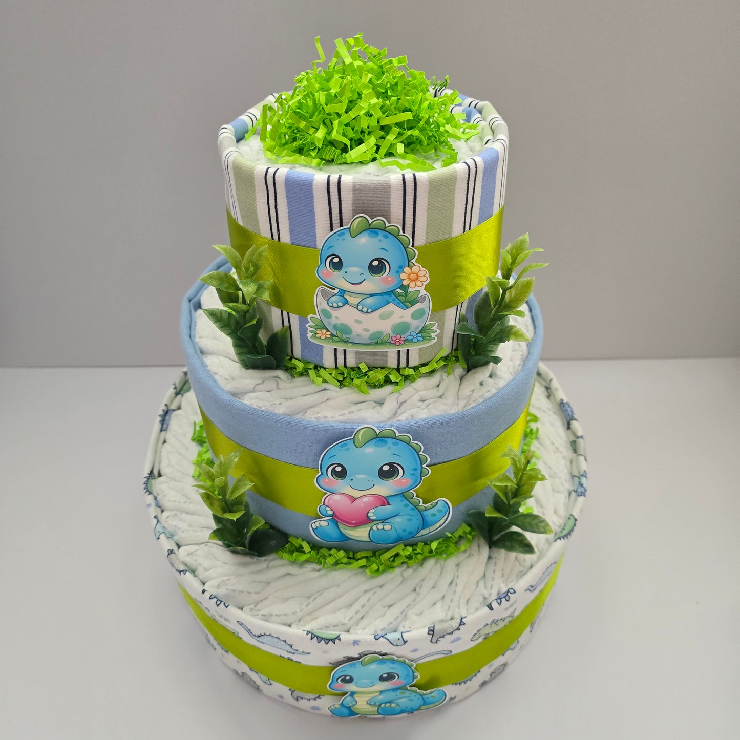 Adorable Dinosaur Diaper Cake