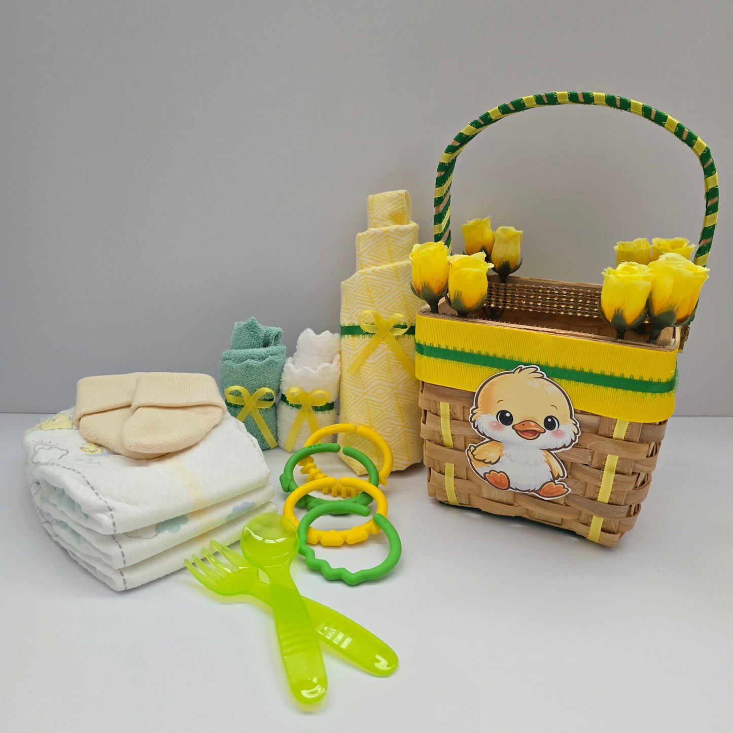 Sweet Baby Duckling Mini Diaper Gift Basket