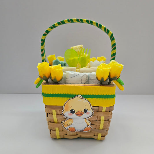 Sweet Baby Duckling Mini Diaper Gift Basket