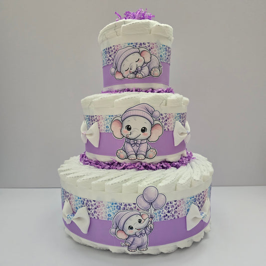 Little Peanut Elephant Diaper Cake