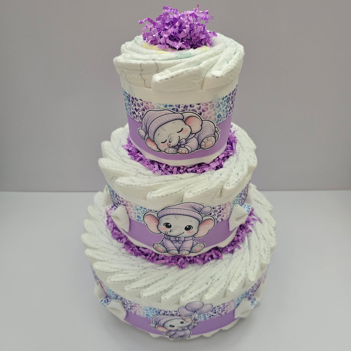 Little Peanut Elephant Diaper Cake