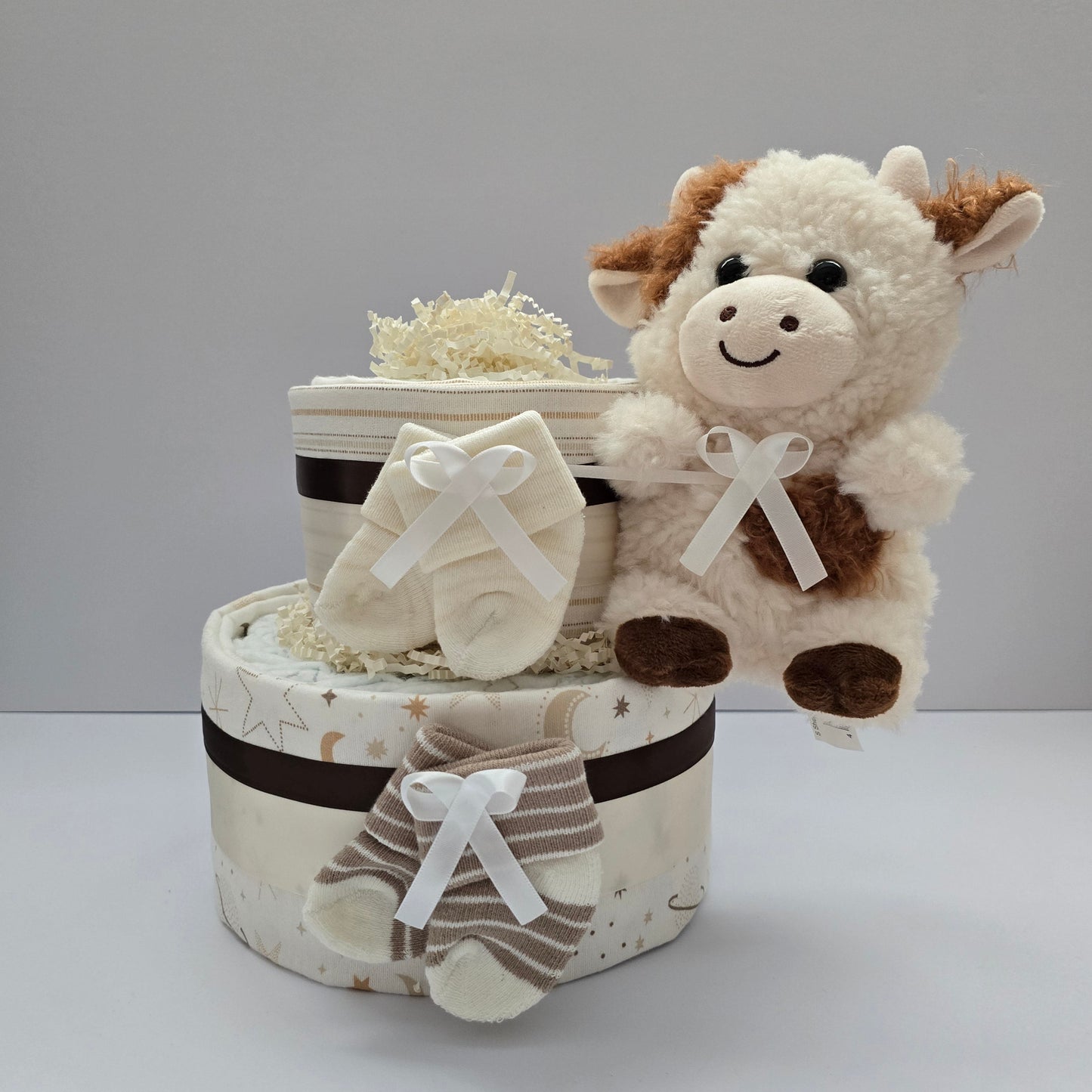 Sweet Little Moo Moo Mini Diaper Cake