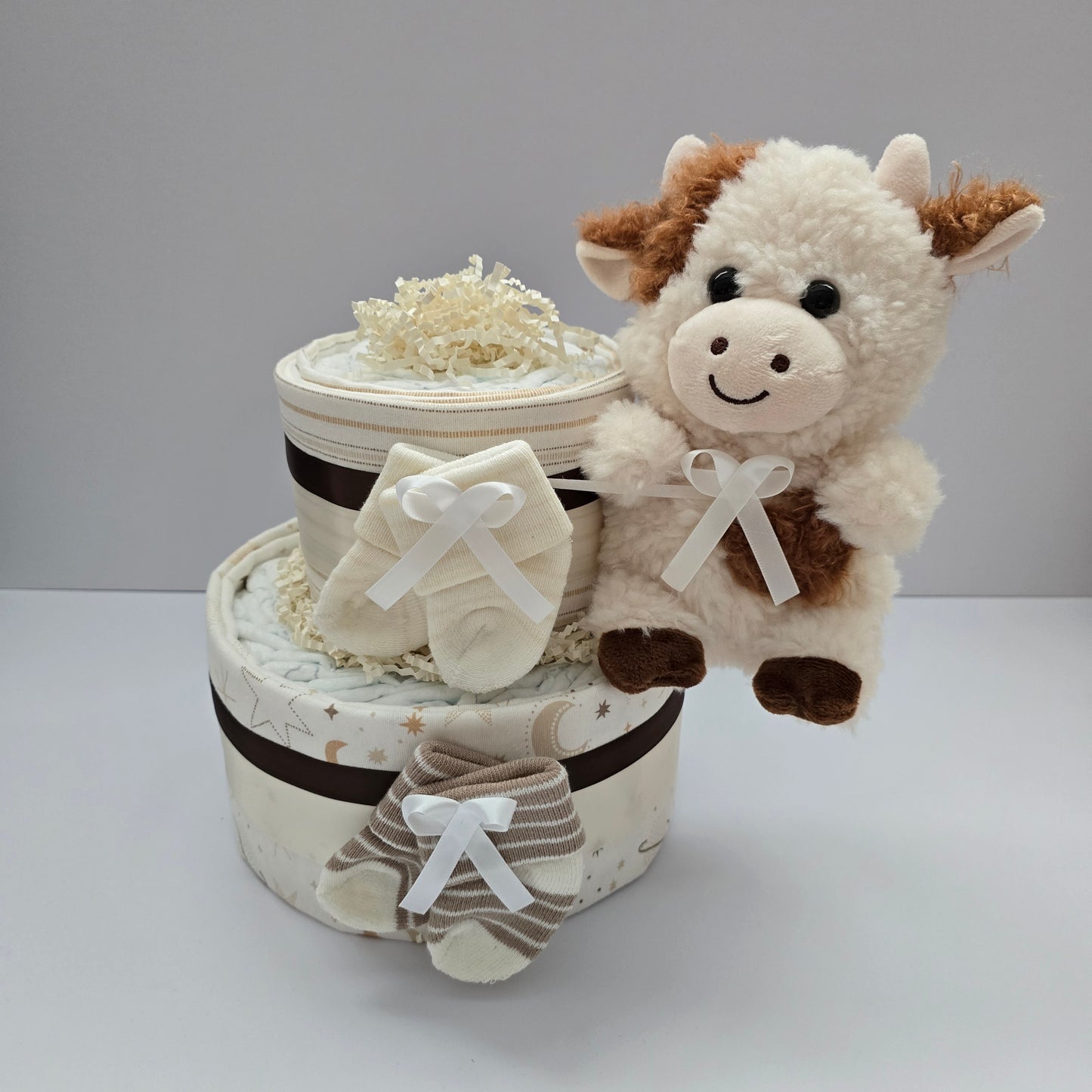Sweet Little Moo Moo Mini Diaper Cake