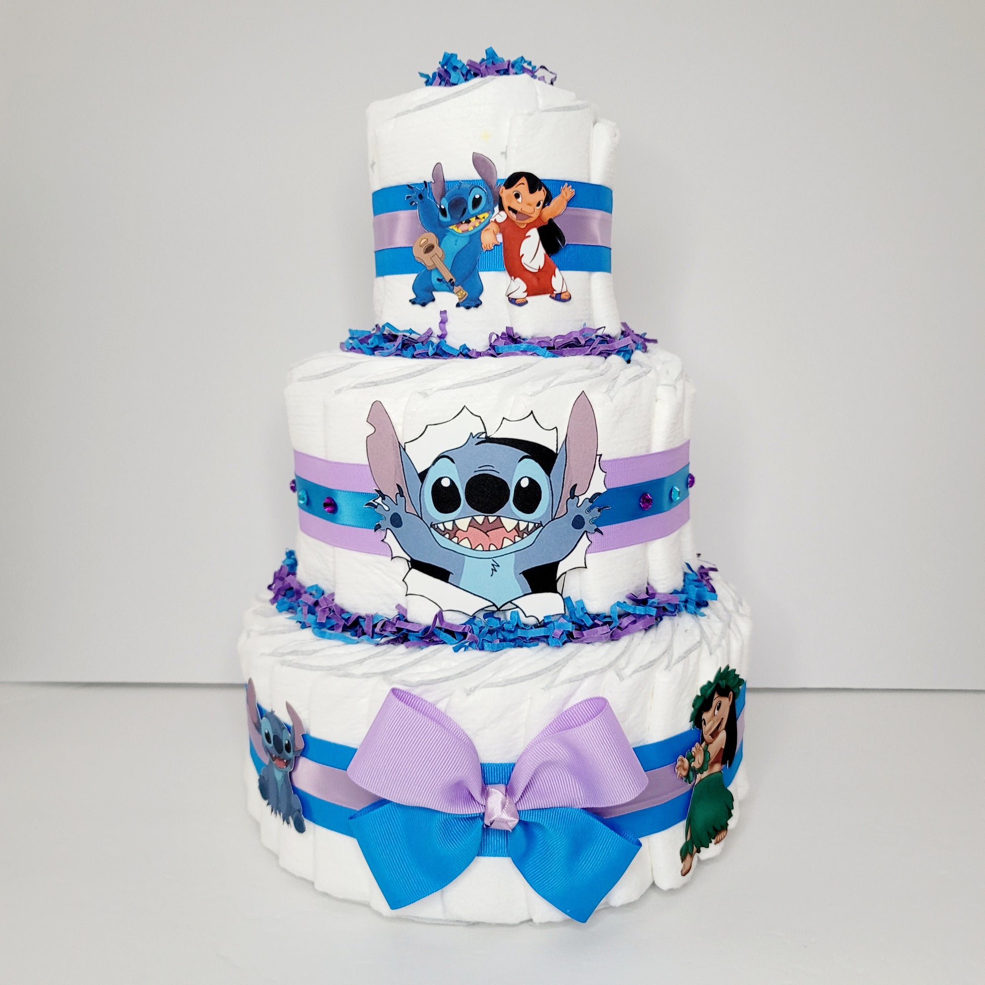 Lilo and Stitch Disney Baby Shower Diaper Cake Decoration Newborn Gift