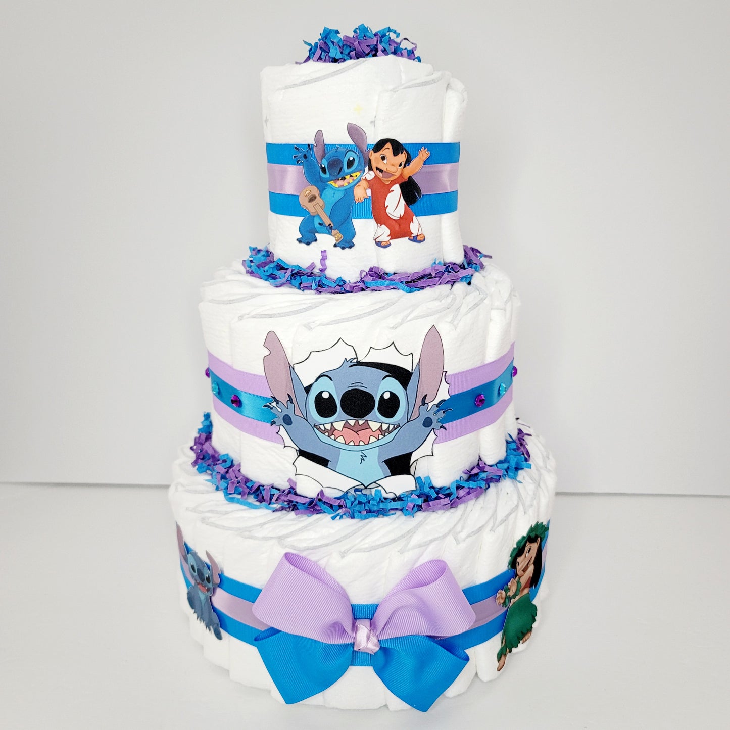 Lilo and Stitch Disney Baby Shower Diaper Cake Decoration Newborn Gift