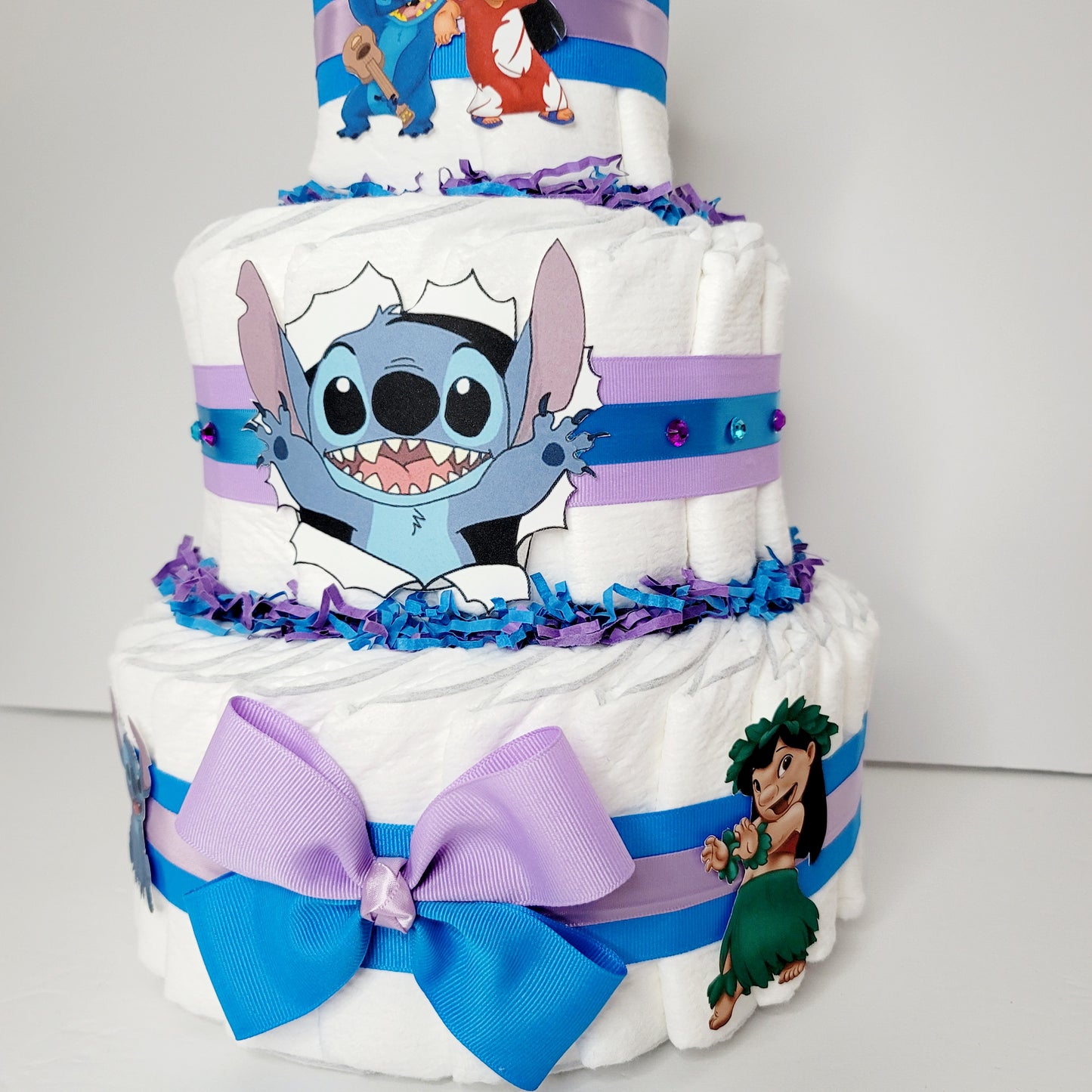 Lilo and Stitch Disney Baby Shower Diaper Cake Decoration Newborn Gift