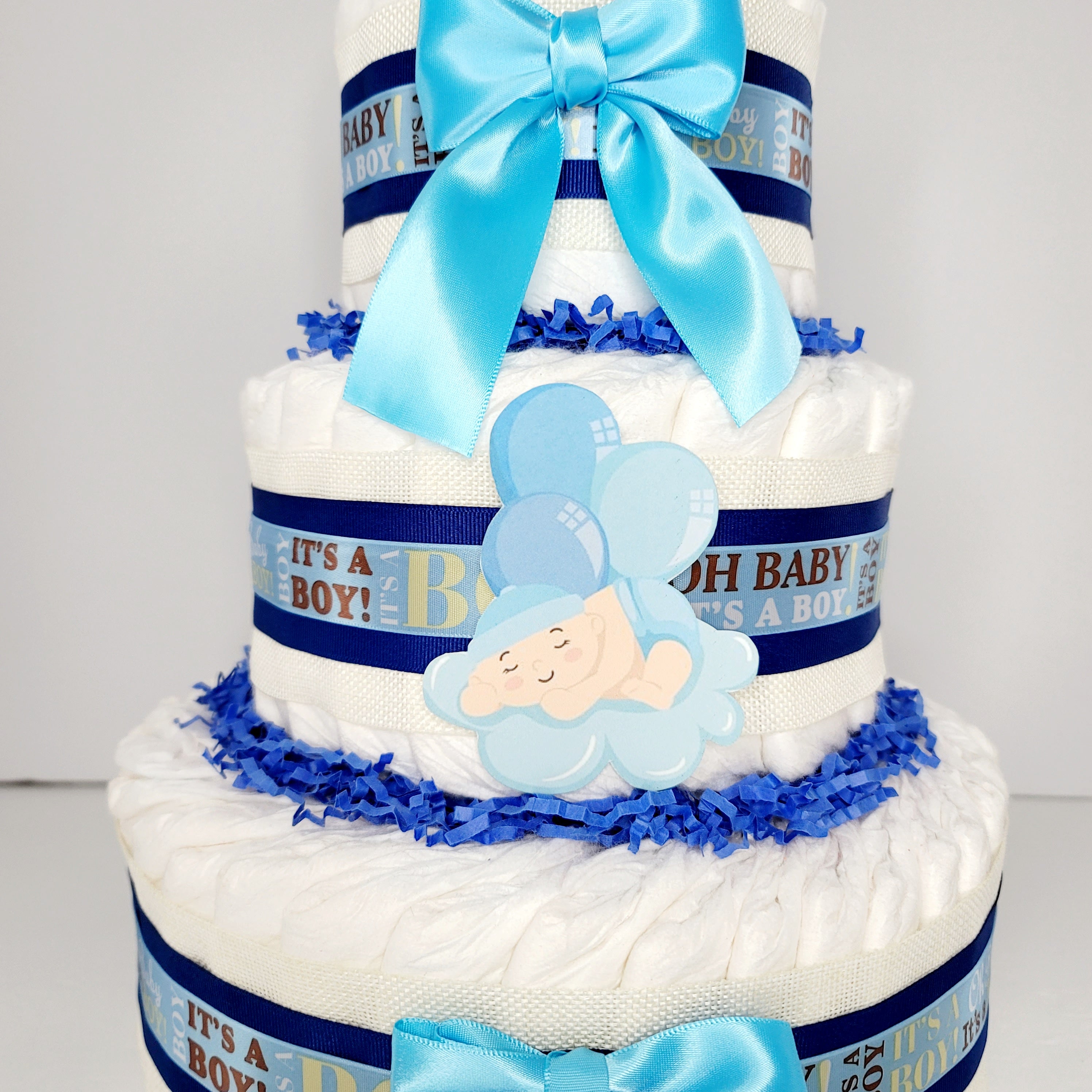 Handcrafted Oh Baby! Boy Diaper Cake outlets Gift