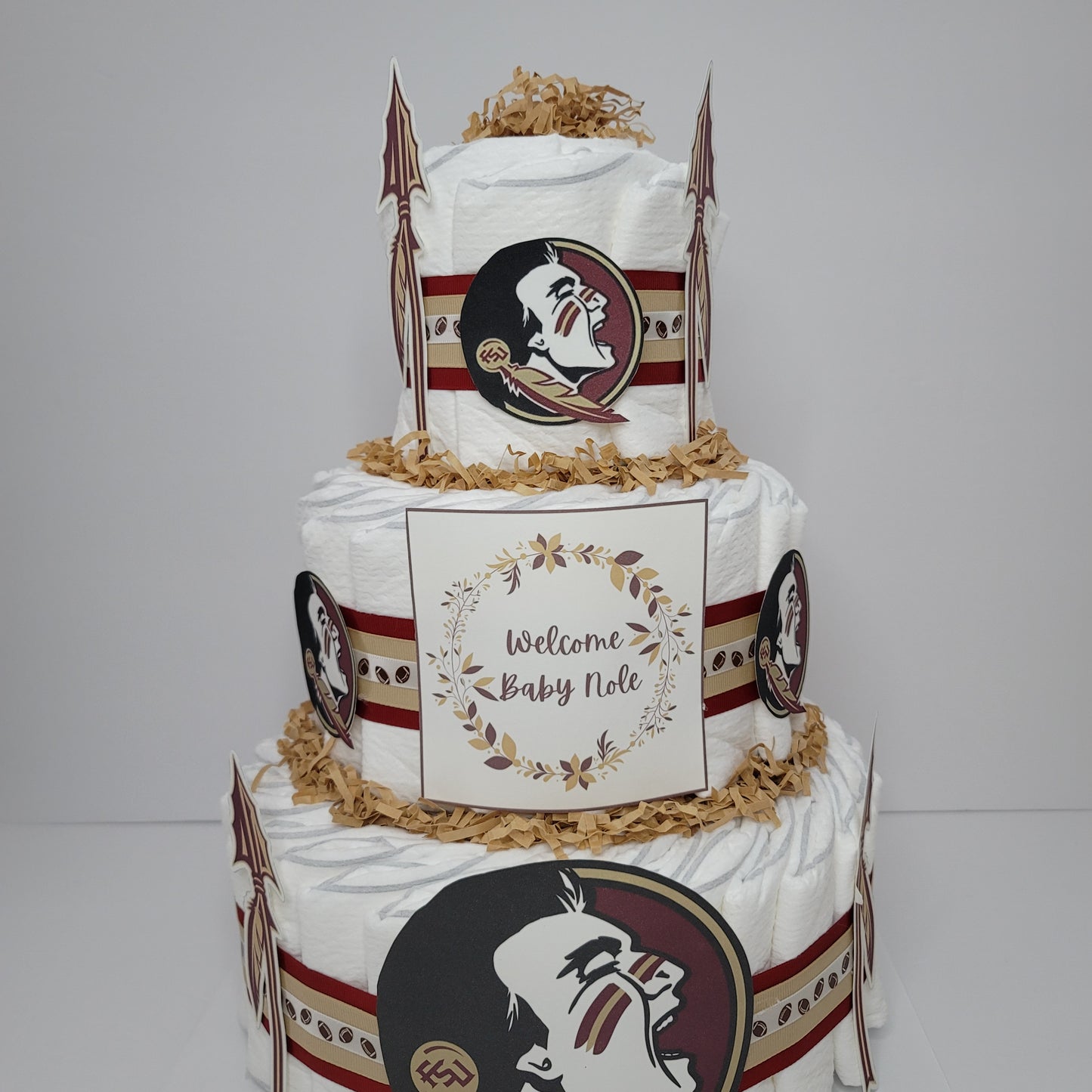 Florida State Seminoles Football Diaper Cake